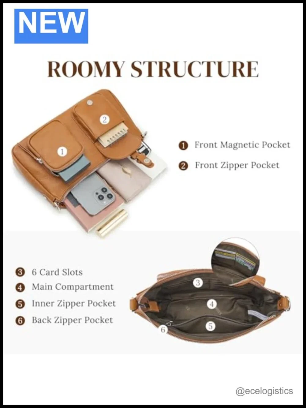 Leather Hobo Bag Women Crossbody Shoulder Purse Handbag